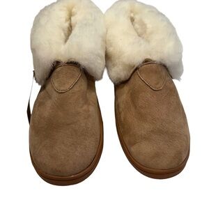 Hammacher Schlemmer Women’s Australian Sheepskin Slipper / Boots Sz XL NWT